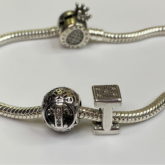 Sterling Silver Letter I Charm - Picture 10 of 11